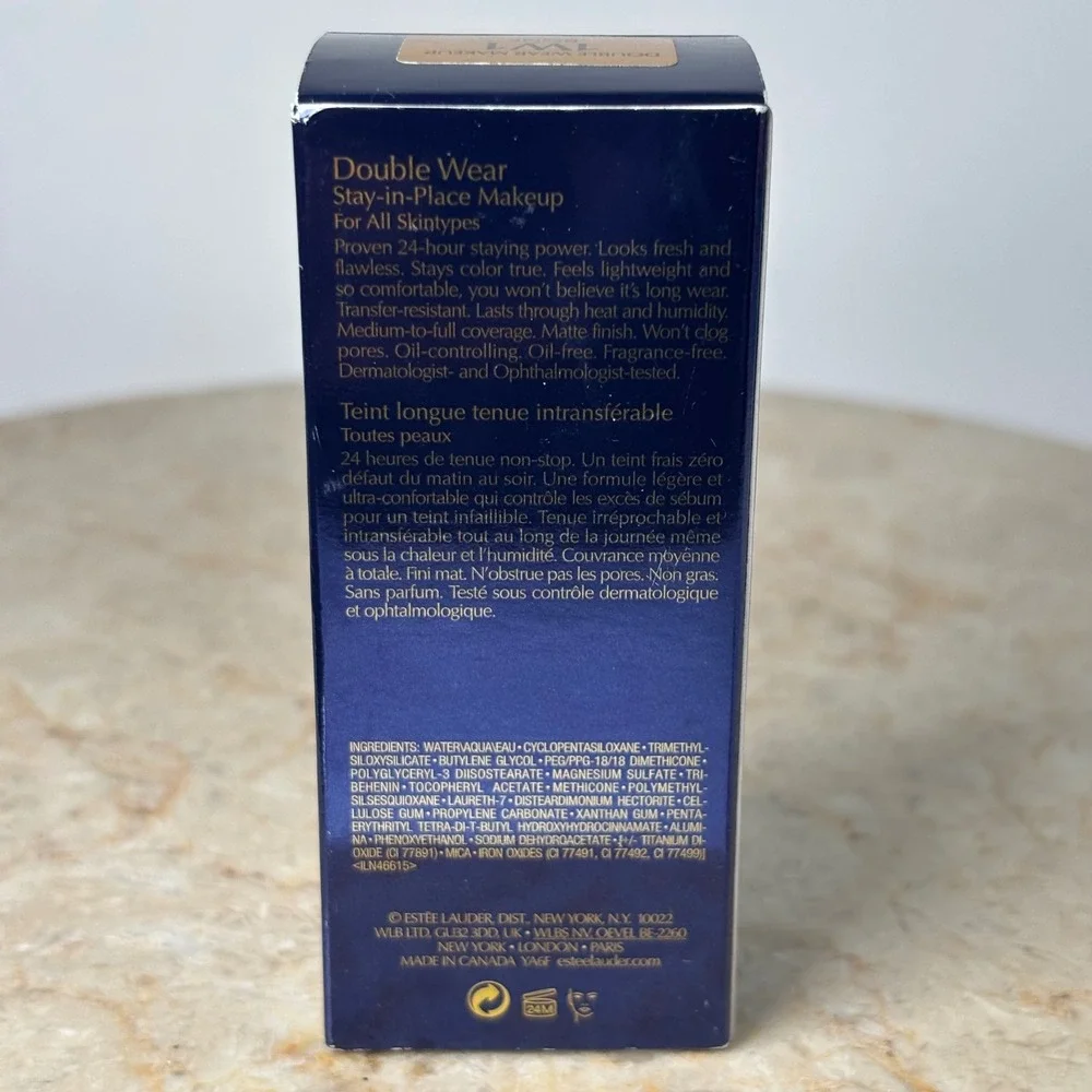 Estee Lauder Double Wear Foundation 1W1 Bone ORIGINAL 1oz Stay-in-Place Matte